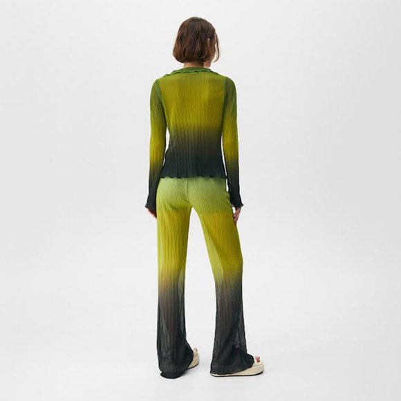 Pull&Bear Ombré Pleated Blouse & Pants - Co-Ord Set - Picture 2 of 5